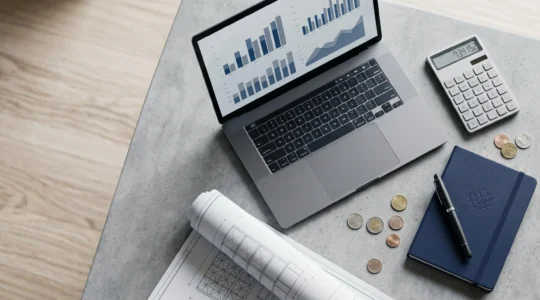 Analyse financière détaillée d'un projet d'investissement avec documents de calcul et indicateurs de performance